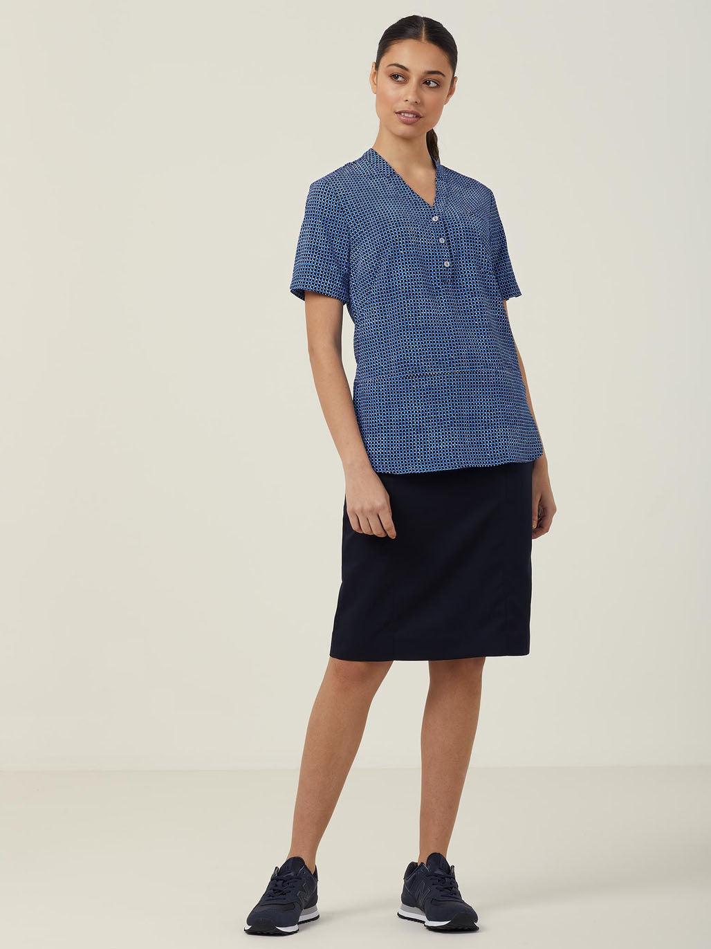 Pixel Print Short Sleeve Tunic