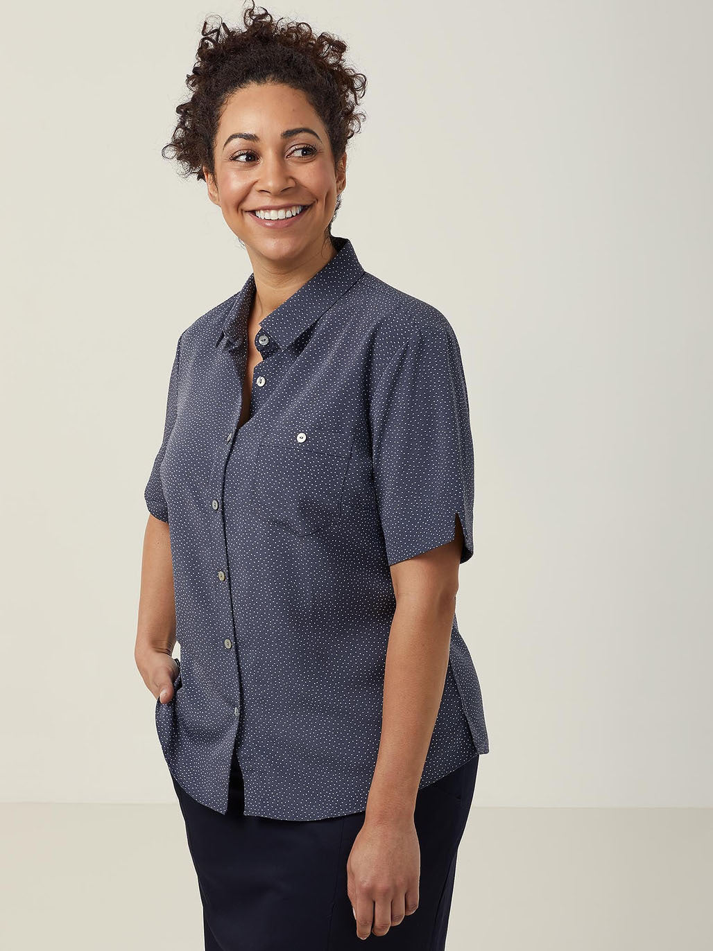 Silvi Spot Print Short Sleeve Shirt