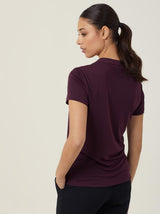 NNT Matt Jersey Twist Neck Short Sleeve Top