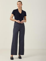 NNT Matt Jersey Twist Neck Short Sleeve Top