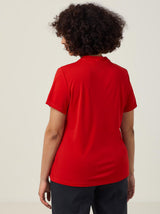 NNT Matt Jersey Twist Neck Short Sleeve Top
