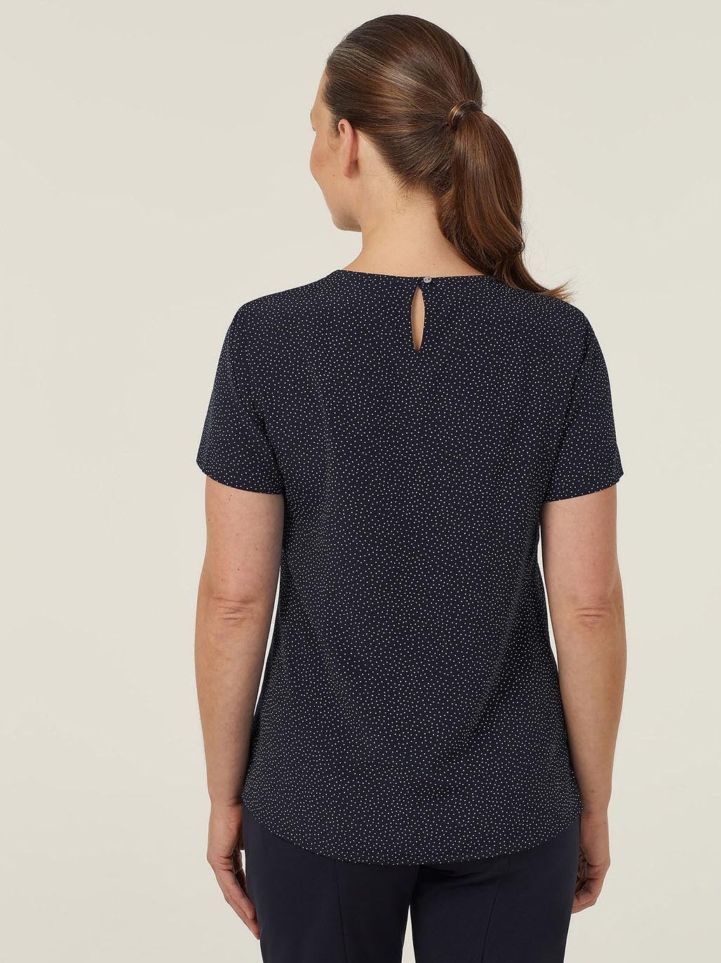 Silvi Spot Print Short Sleeve Top