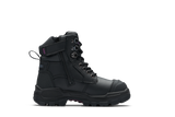 Rotoflex Black Water-Resistant Platinum Leather 150Mm Zip Sided Women'S Safety Boot