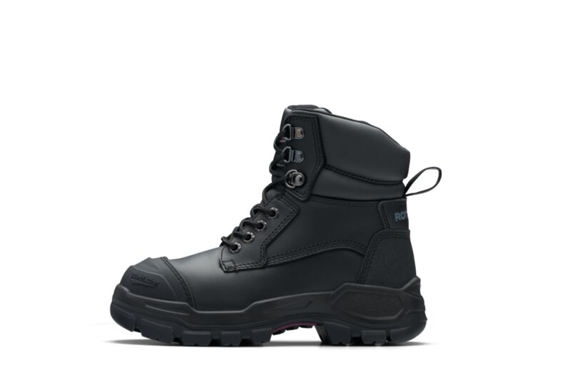 Rotoflex Black Water-Resistant Platinum Leather 150Mm Zip Sided Women'S Safety Boot