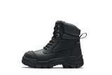 Rotoflex Black Water-Resistant Platinum Leather 150Mm Zip Sided Women'S Safety Boot