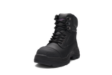 Rotoflex Black Water-Resistant Platinum Leather 150Mm Zip Sided Women'S Safety Boot