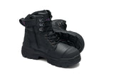Rotoflex Black Water-Resistant Platinum Leather 150Mm Zip Sided Women'S Safety Boot