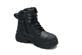 Rotoflex Black Water-Resistant Platinum Leather 150Mm Zip Sided Women'S Safety Boot