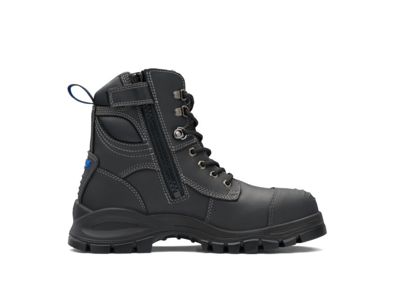Black Platinum Quality Water Resistant Leather, 150mm Height, Safety Boot