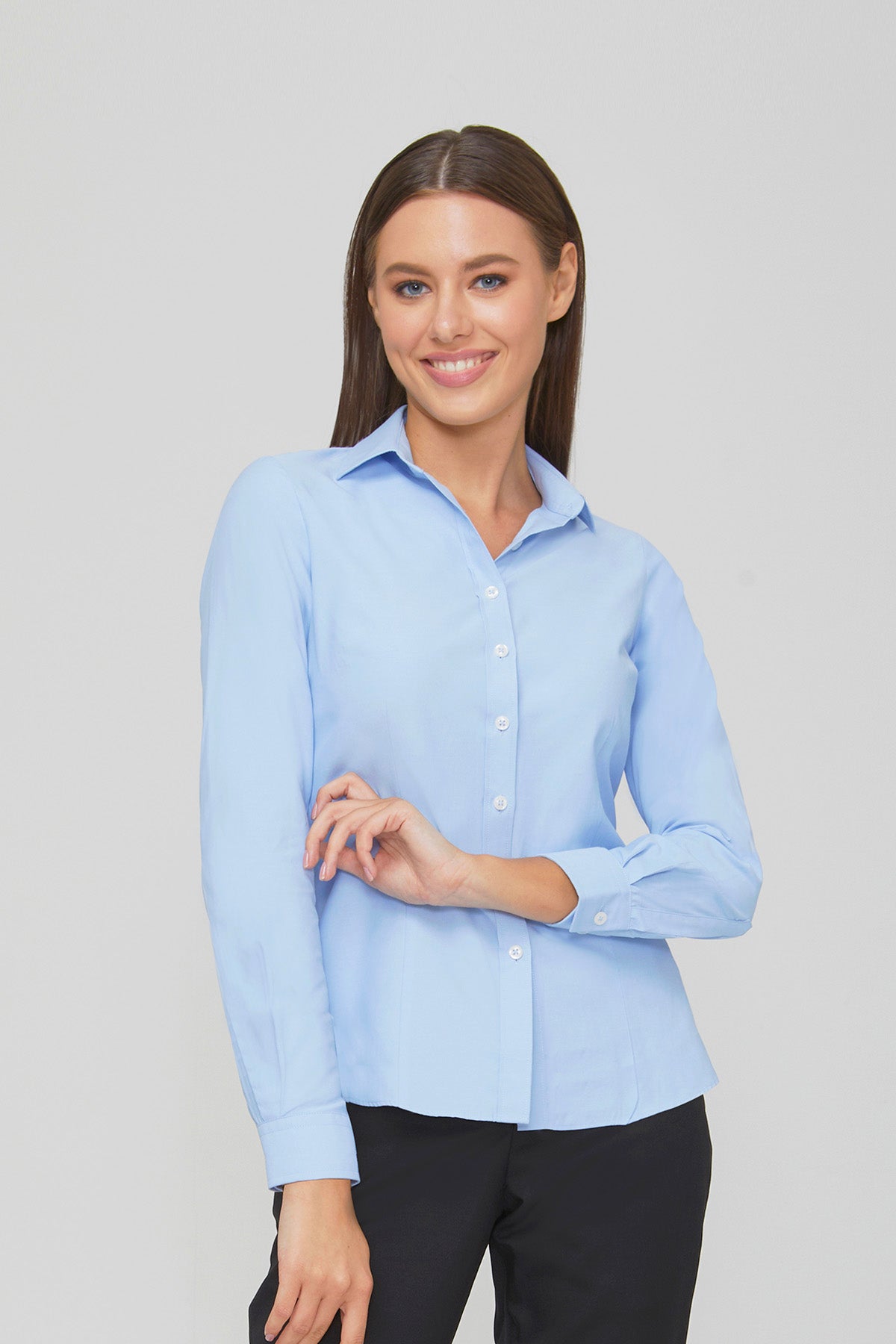 Ladies Long Sleeve Cotton Comfort Shirt