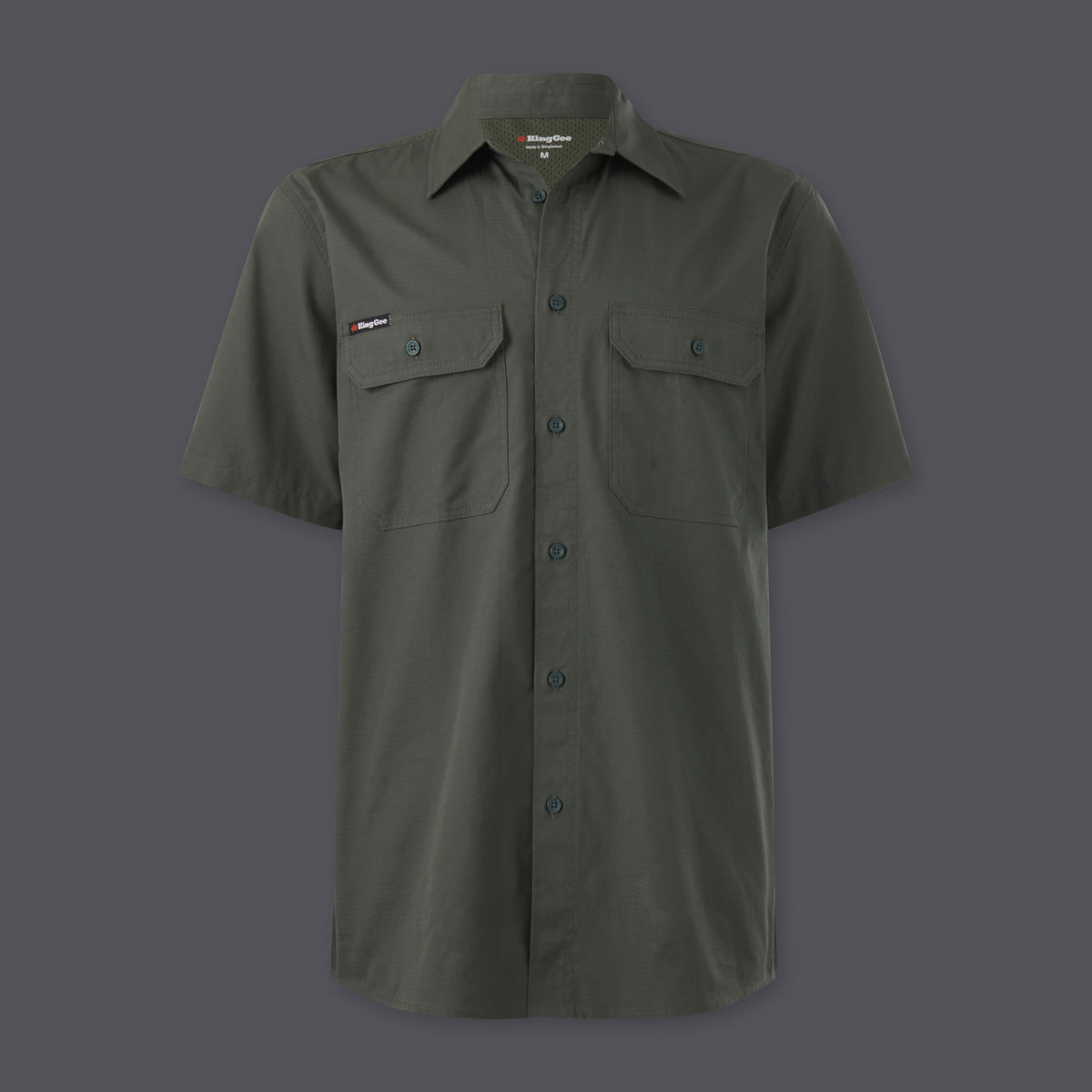 KingGee Mens Workcool Vented Shirt Short Sleeve