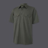 KingGee Mens Workcool Vented Closed Front Shirt Short Sleeve