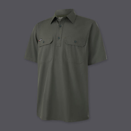 KingGee Mens Workcool Vented Closed Front Shirt Short Sleeve
