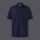 KingGee Mens Workcool Vented Closed Front Shirt Short Sleeve