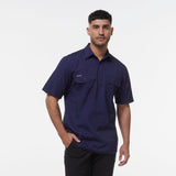 KingGee Mens Workcool Vented Closed Front Shirt Short Sleeve