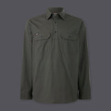 KingGee Mens Workcool Vented Closed Front Shirt Long Sleeve