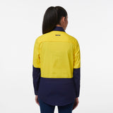 KingGee Womens Workcool Vented Closed Front Spliced Shirt