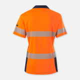 KingGee Womens Workcool Hyperfreeze Spliced Short Sleeve Polo With Segmented Tape