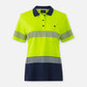 KingGee Womens Workcool Hyperfreeze Spliced Short Sleeve Polo With Segmented Tape