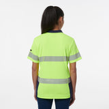 KingGee Womens Workcool Hyperfreeze Spliced Short Sleeve Polo With Segmented Tape