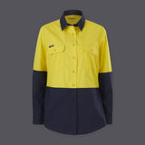 KingGee Womens Workcool Vented Spliced Shirt Long Sleeve