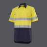 KingGee Mens Workcool Vented Spliced Shirt Taped Short Sleeve