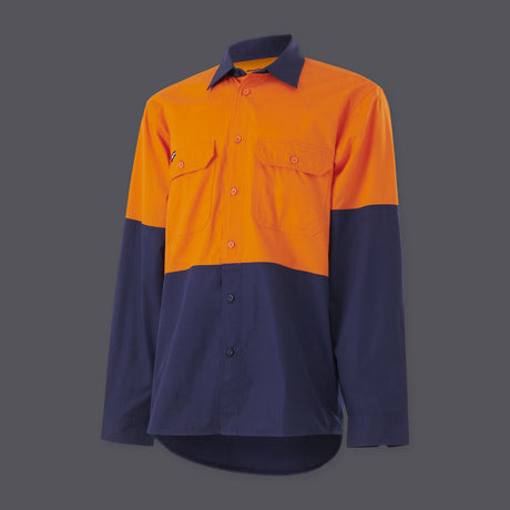 KingGee Mens Workcool Vented Spliced Shirt Long Sleeve