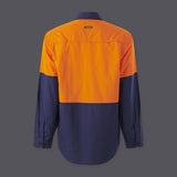 KingGee Mens Workcool Vented Spliced Shirt Long Sleeve
