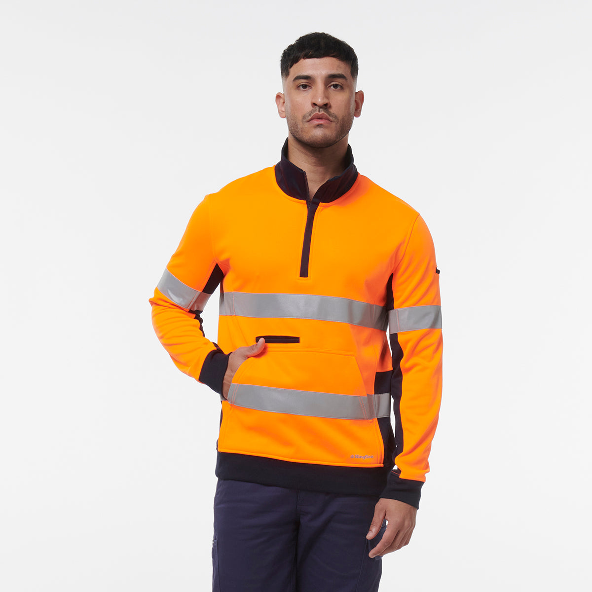 KingGee Reflective 1/4 Zip Fleece