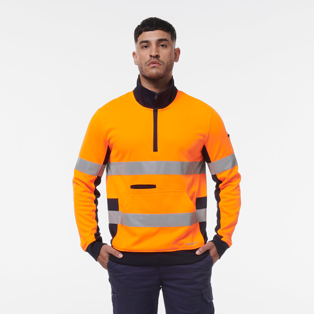 KingGee Reflective 1/4 Zip Fleece