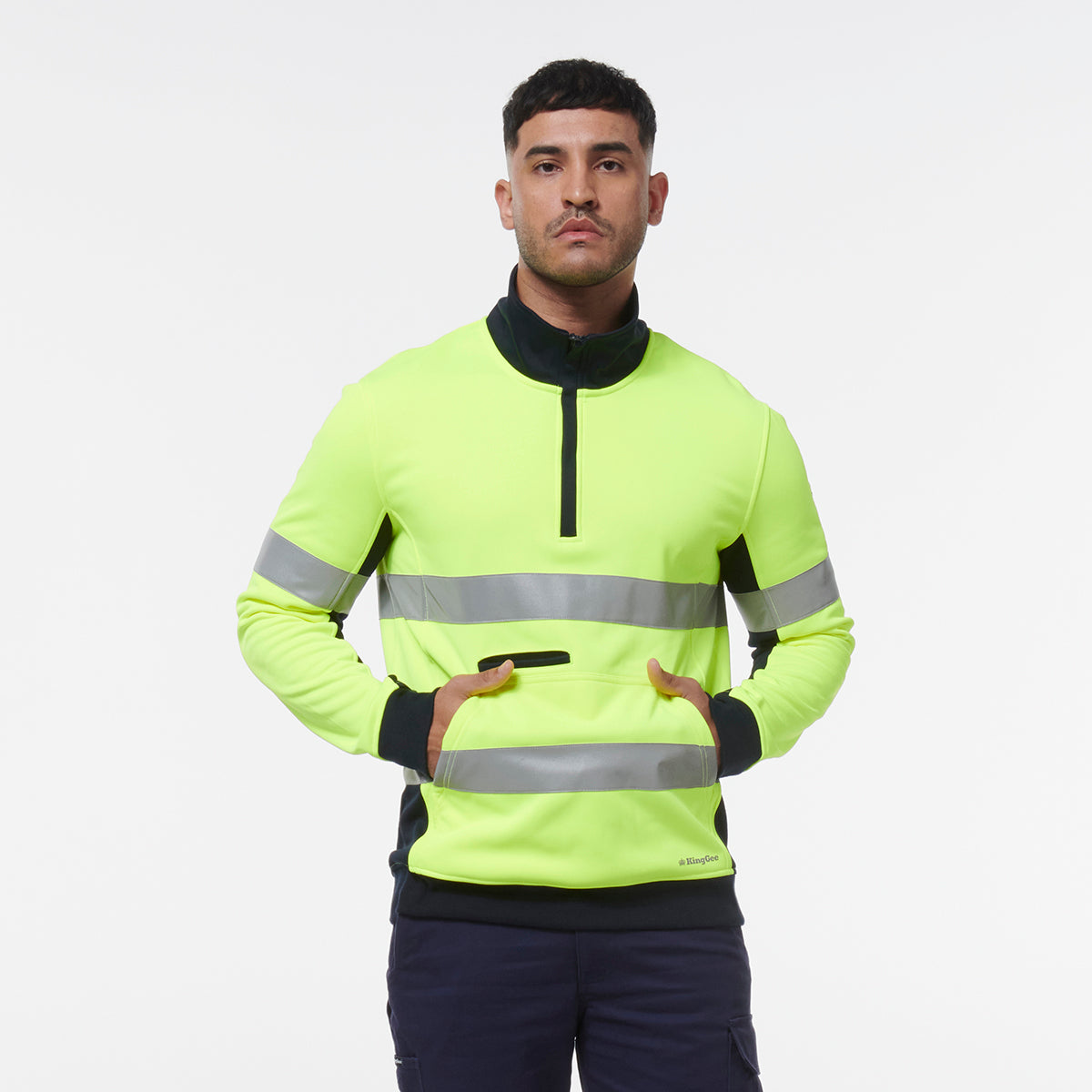 KingGee Reflective 1/4 Zip Fleece