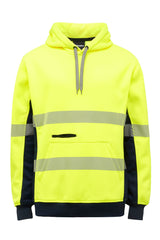 KingGee Mens Hi Vis Refelctive Pull Over Hoodie