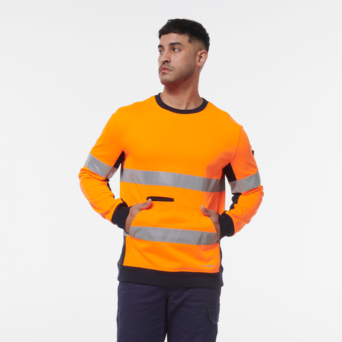 KingGee Reflective Crew Neck Fleece