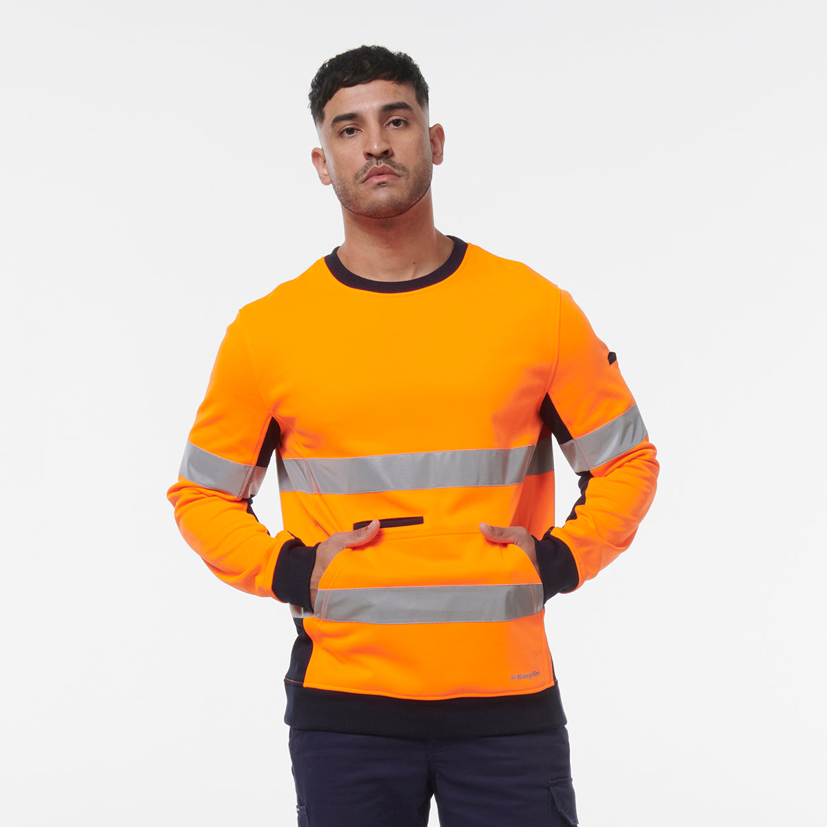 KingGee Reflective Crew Neck Fleece