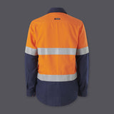 KingGee Womens Shieldtec Lenzing FR Hi-Vis Spliced Open Front Taped Shirt
