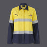 KingGee Womens Shieldtec Lenzing FR Hi-Vis Spliced Open Front Taped Shirt