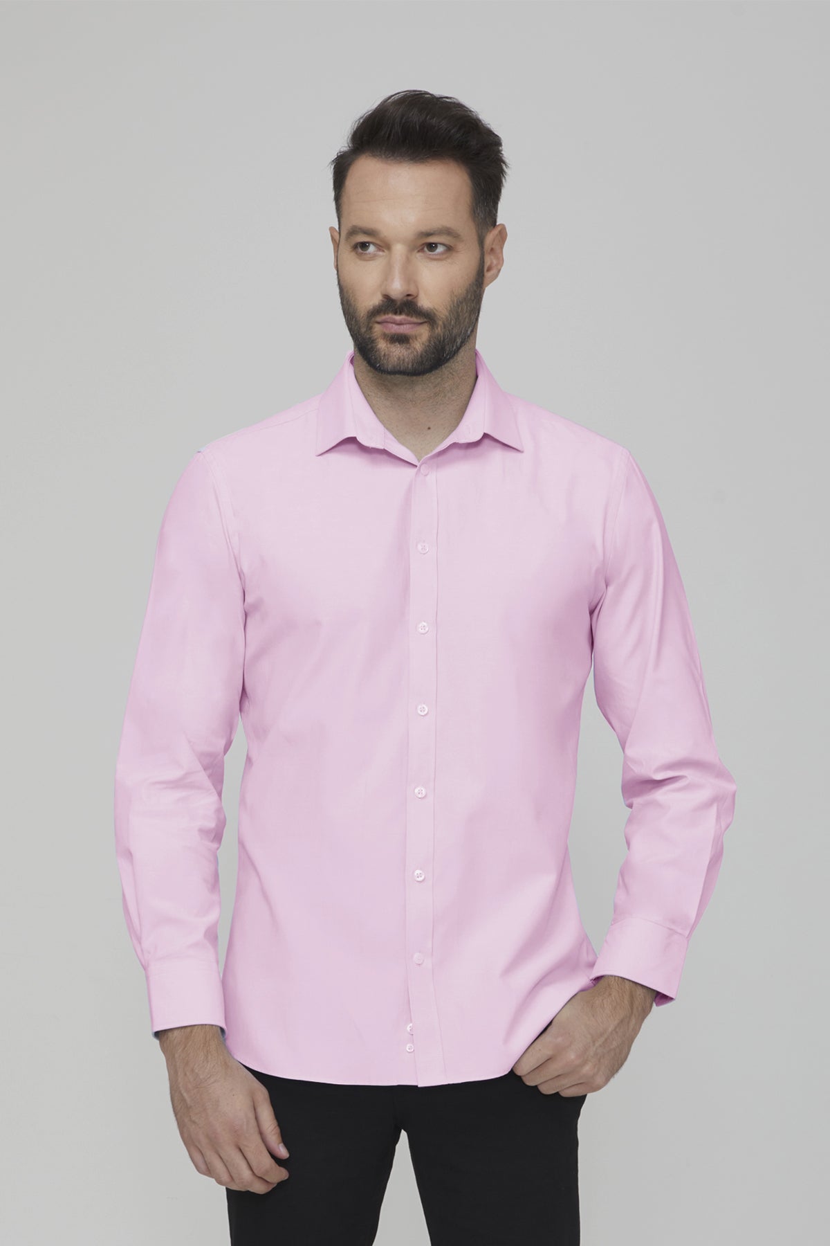 Mens Long Sleeve Cotton Comfort Shirt