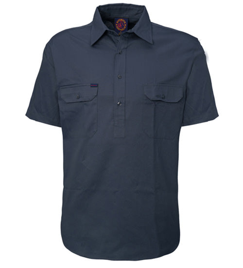Closed Front Short Sleeve Shirt