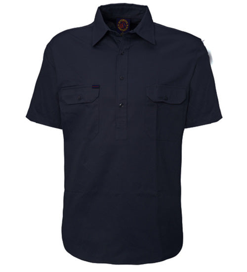 Closed Front Short Sleeve Shirt
