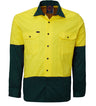 Open Front Two Tone L/S Shirt