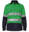 2 Tone Open Front Shirt L/S 50mm Reflective Tape