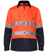 2 Tone Open Front Shirt L/S 50mm Reflective Tape
