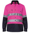 2 Tone Open Front Shirt L/S 50mm Reflective Tape