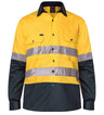 Two Tone Open Front Shirt L/S 50mm Reflective Tape