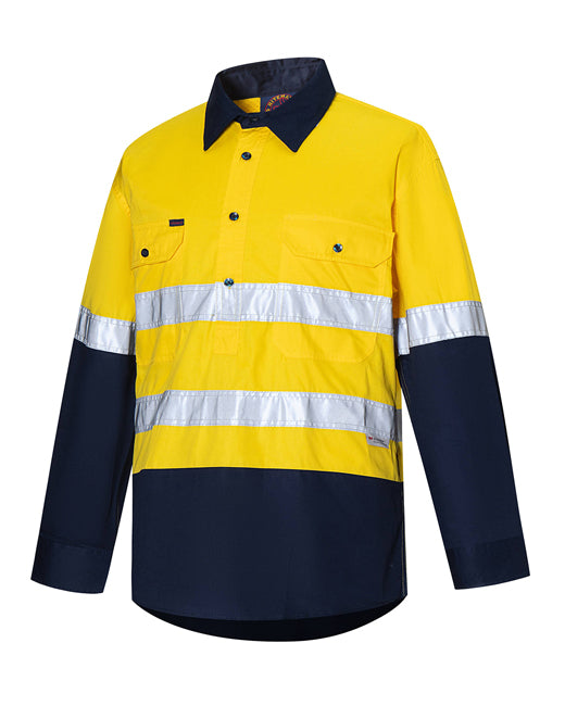 Vented Closed Front Two Tone L/W L/S 50mm Reflective Tape