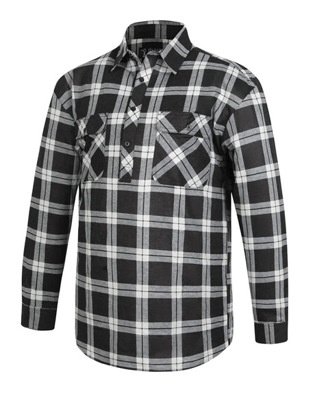 Flannelette Shirt Men's Closed Front