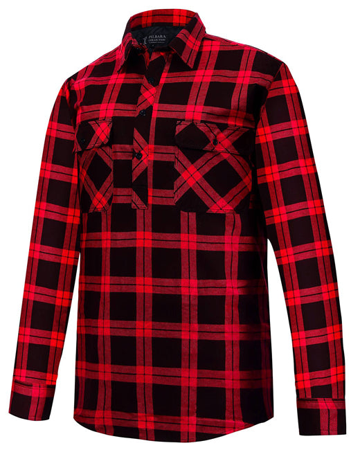 Flannelette Shirt Men's Closed Front