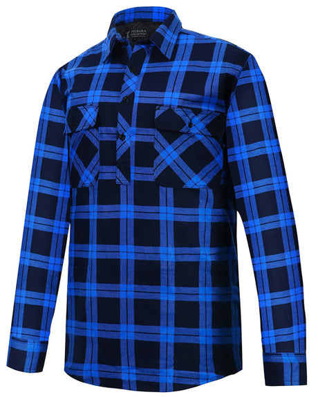 Flannelette Shirt Men's Closed Front
