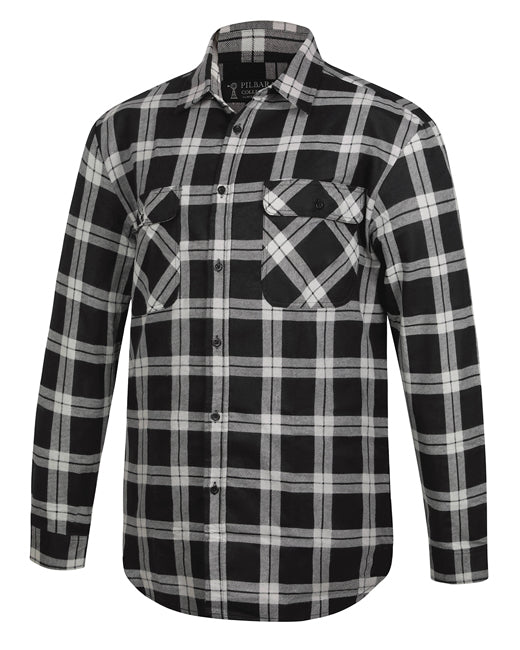Flannelette Shirt Men's Open Front
