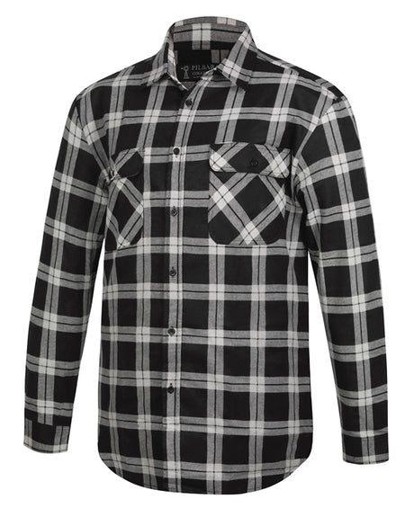 Flannelette Shirt Men's Open Front